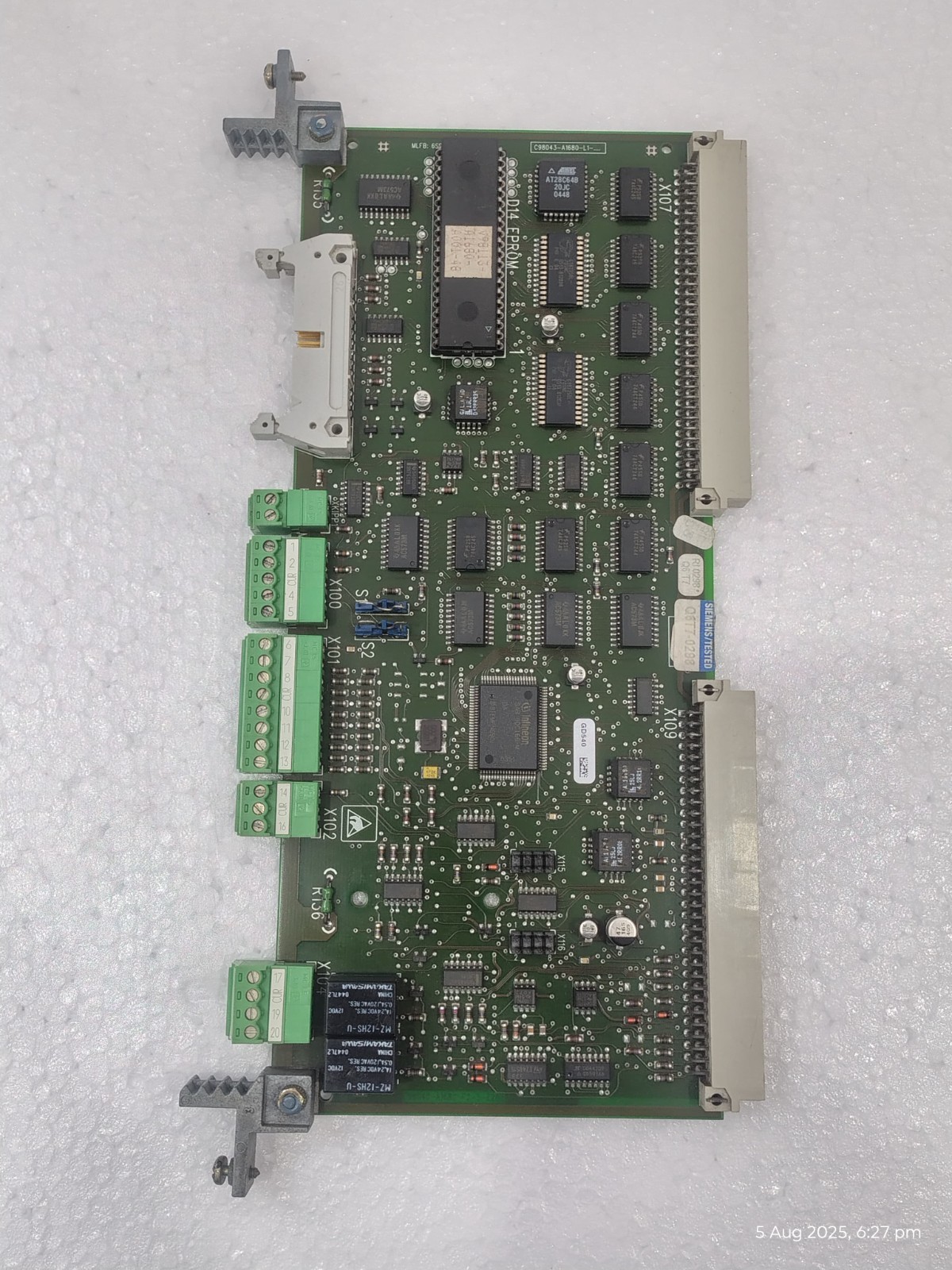 SIEMENS 6SE7090-0XX85-1DA0 CONTROL MODULE PCB CARD C98043-A1680-L1
