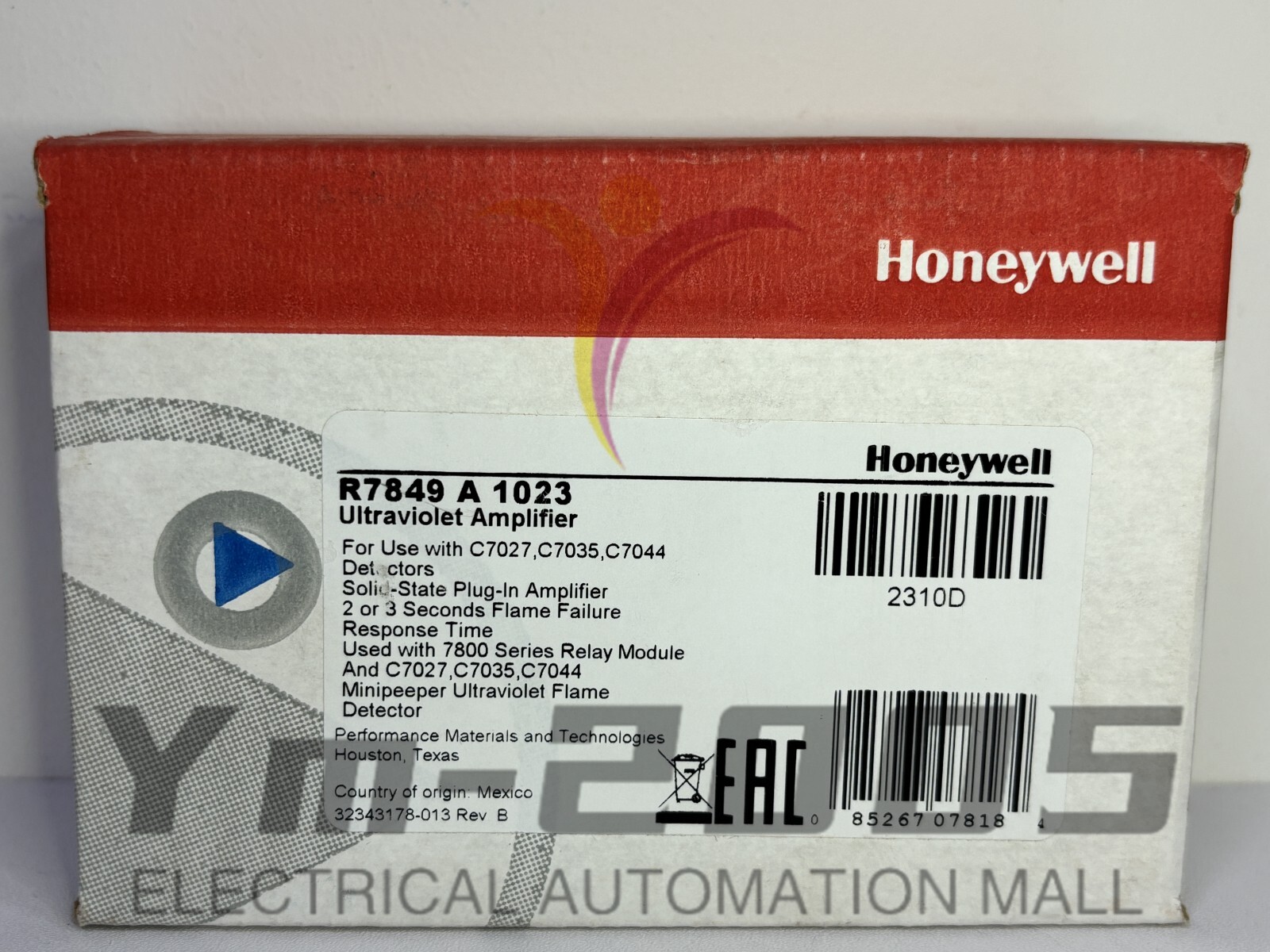New Original Honeywell R7849 A 1023 Ultraviolet Flame Amplifier R7849A1023