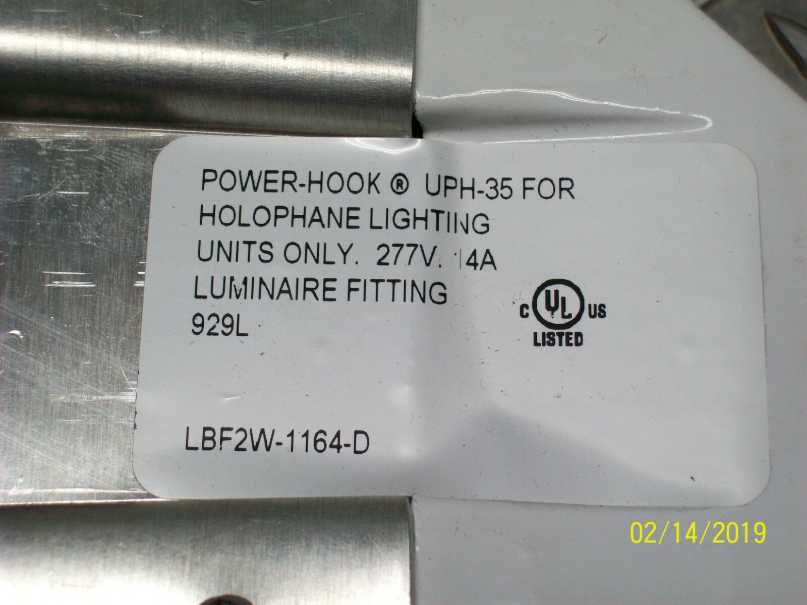 NEW HOLOPHANE ACUITY UPH-35 POWER HOOK UPH-35-277-WH