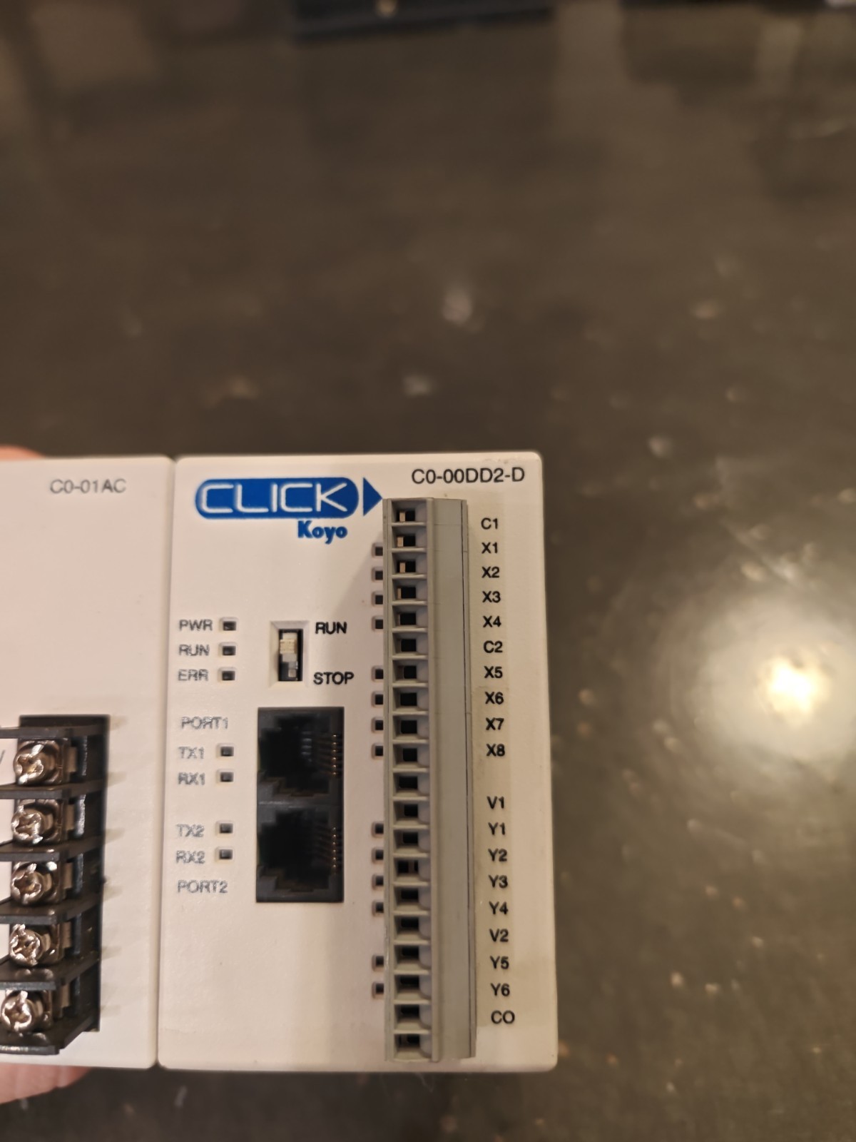 Used Automation Direct CLICK Koyo C0-00DD2-D + C0-01AC 24VDC