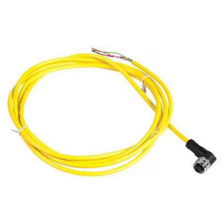 Telemecanique Sensors Xzcpv1965l2 Cordset, 6.56 Ft., Yellow, 250Vac/300Vdc