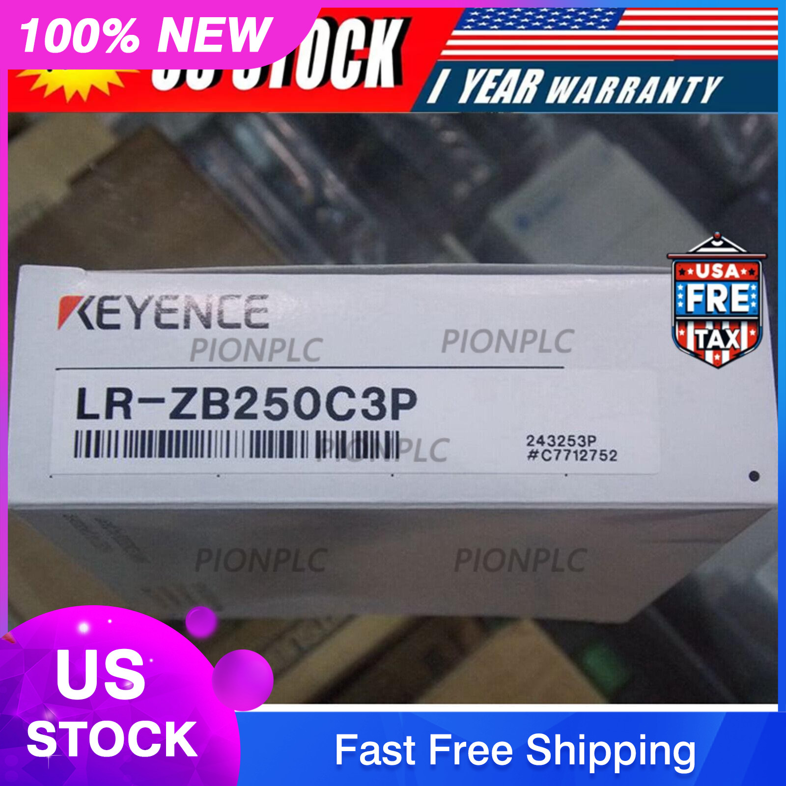 LR-ZB250C3P KEYENCE LR-ZB250C3P Laser Sensor NEW In Box US Free TAX