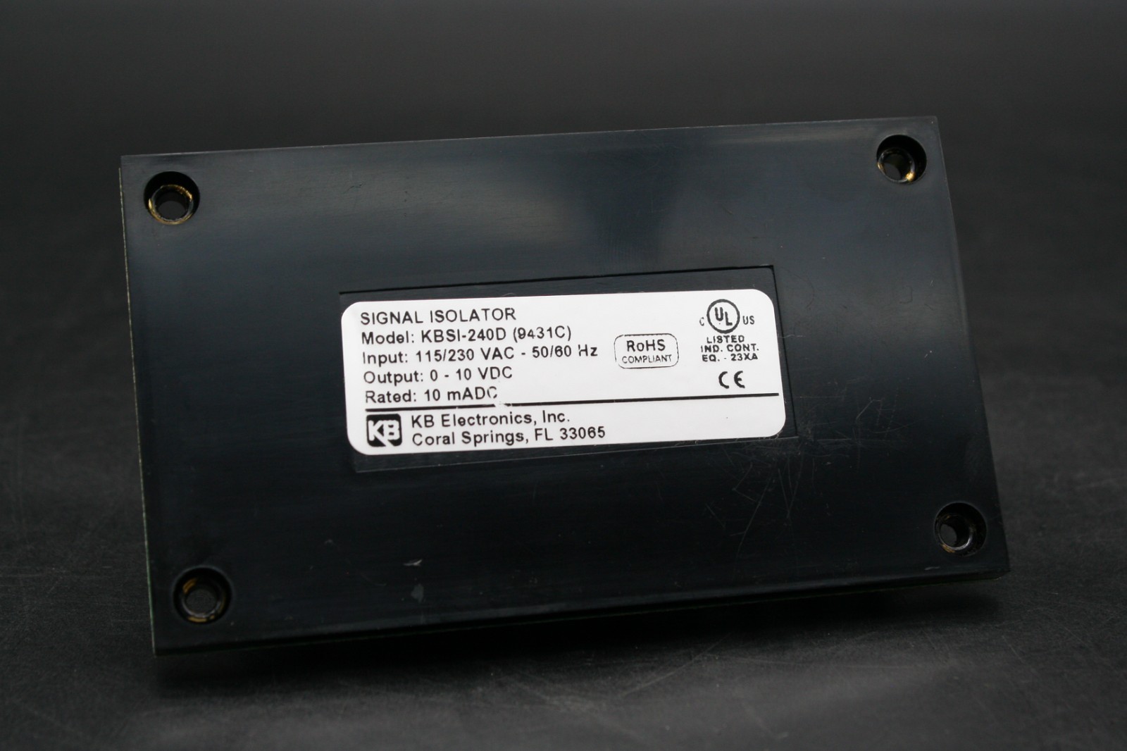 One (1) KB Electronics KBSI-240D (9431C) Signal Isolator