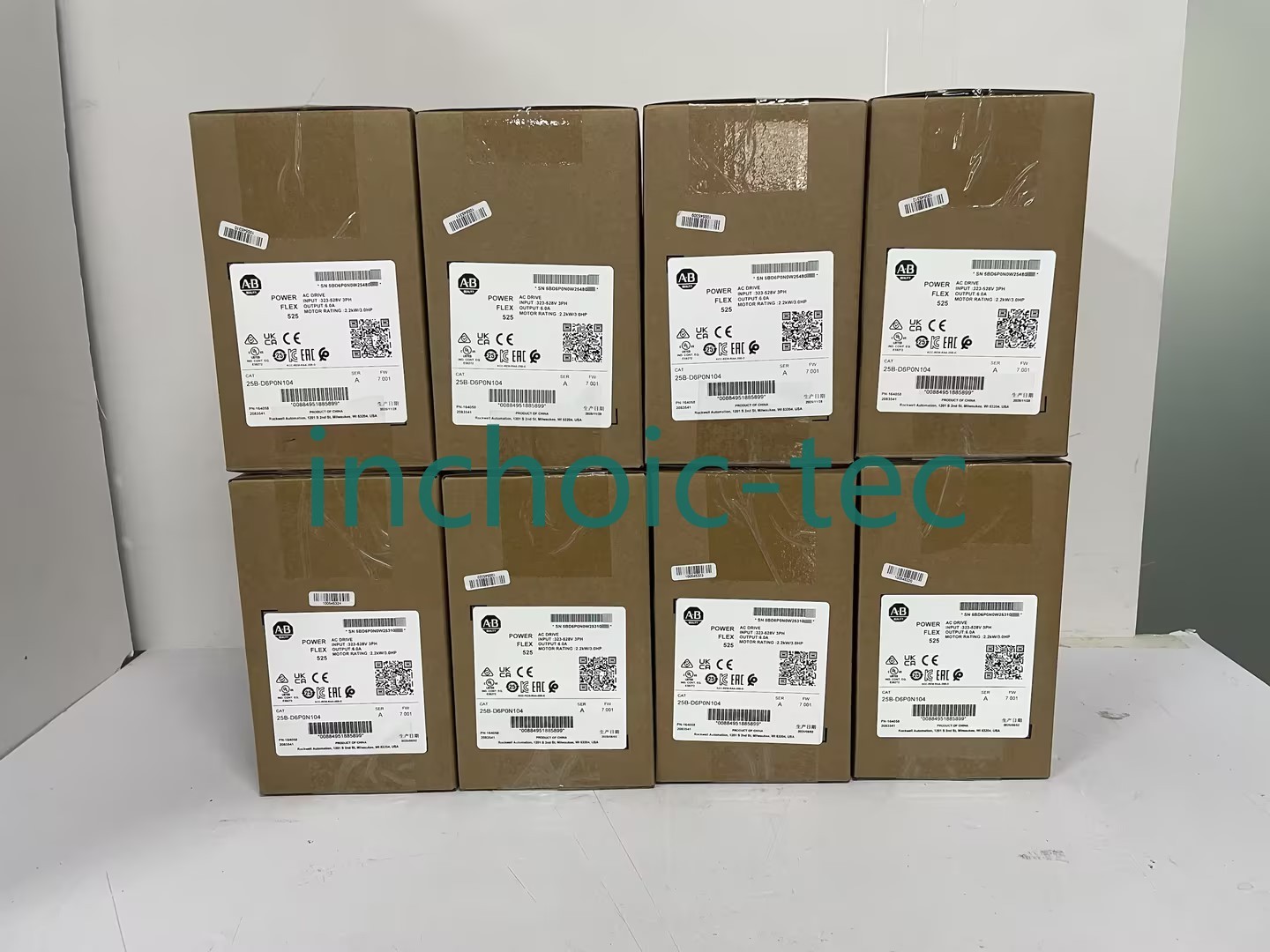 Allen Bradley 25B-D6P0N104 Powerflex 525 AC Drive 3 HP 6a 480v