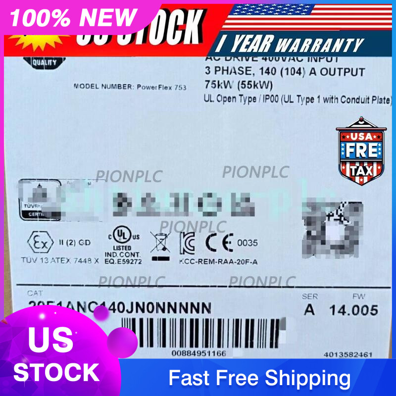 New Sealed AB 20F1ANC140JN0NNNNN Drive 400V AC INPUT 3 PHASE US Free Tax