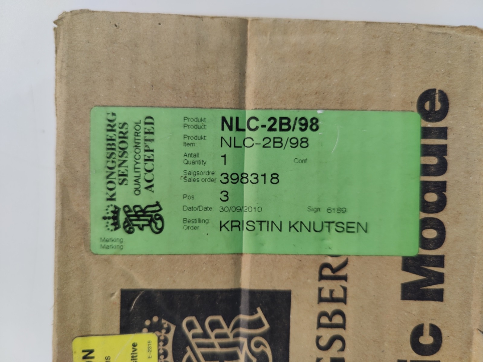 KONGSBERG NLC-2B/98 PCB ELECTRONIC MODULE 7251-017.0002