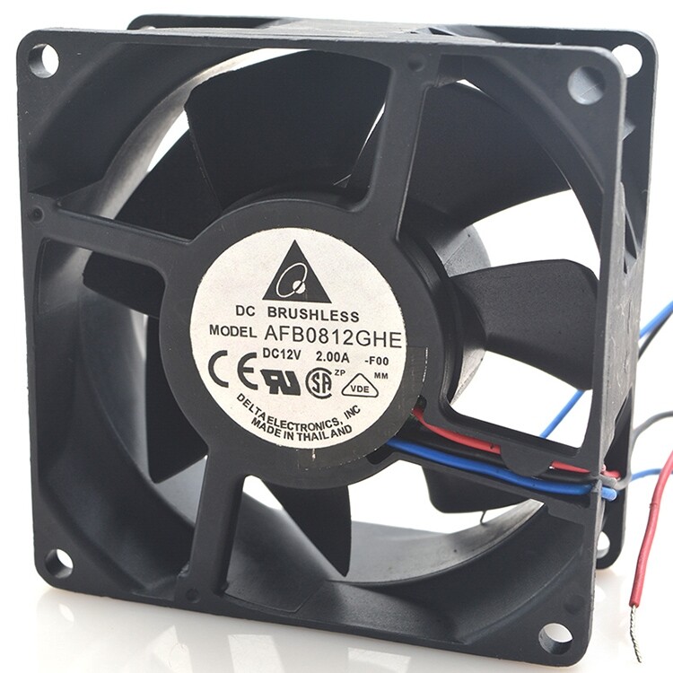 1 PCS Delta Fan AFB0812GHE DC 12V 2.00A 8038 8cm 3 wire server cooling Fan