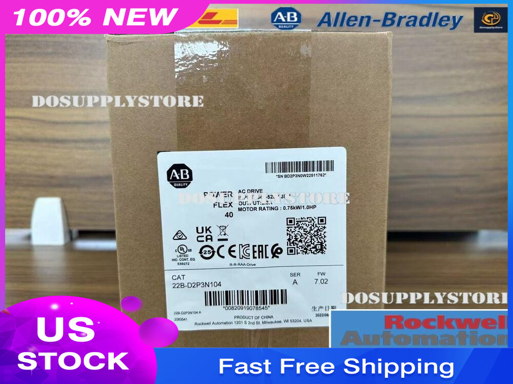 22B-D2P3N104 Allen Bradley PowerFlex 40 AC Drive SURPLUS IN BOX 22BD2P3N104