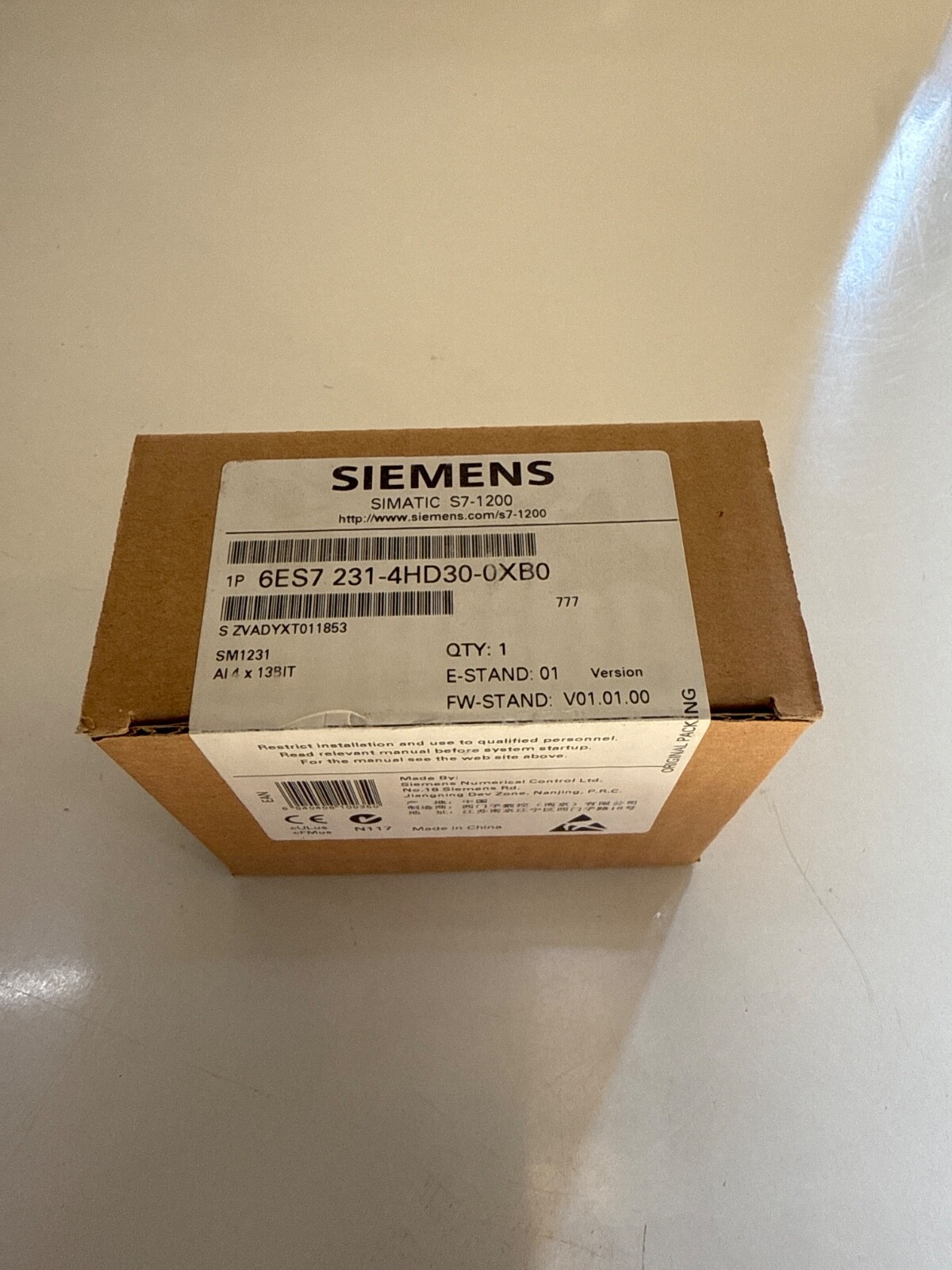 1pc New SIEMENS 6ES7231-4HD30-0XB0 SIMATIC S7-1200 INPUT MODULE