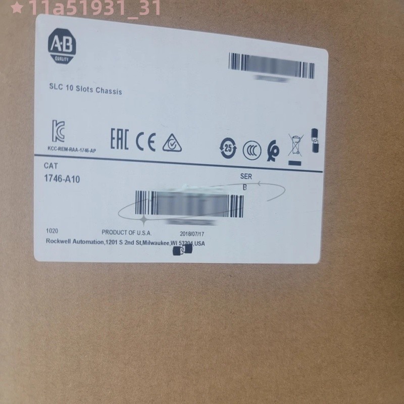 New 1746-A10 SLC-500 Programmable Chassis/Rack 10 Slot Complete 1746A10