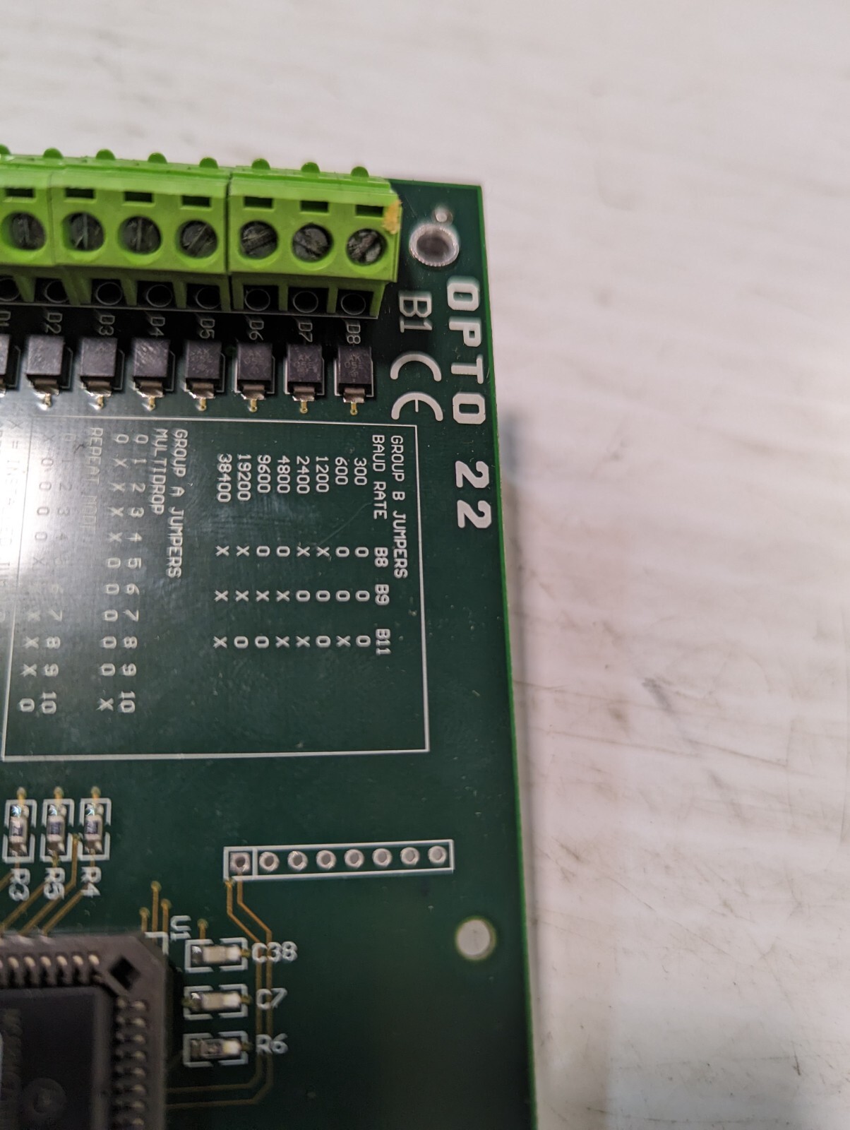 Lot of 2 Opto 22 007308B Digital Brain Board Type B1, 16 Channel Optomux