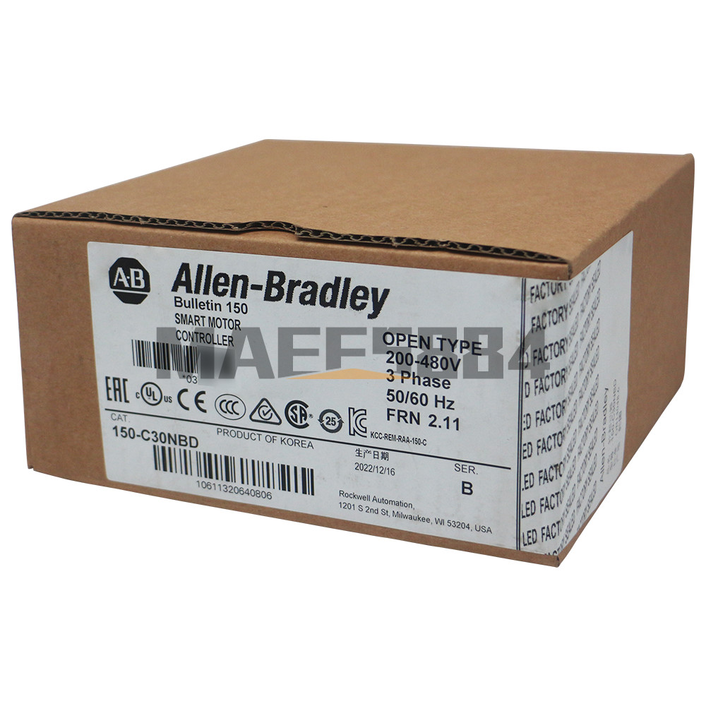 Factory Sealed New Allen-Bradley 150-C30NBD SMC-3 30A Smart Motor Controller