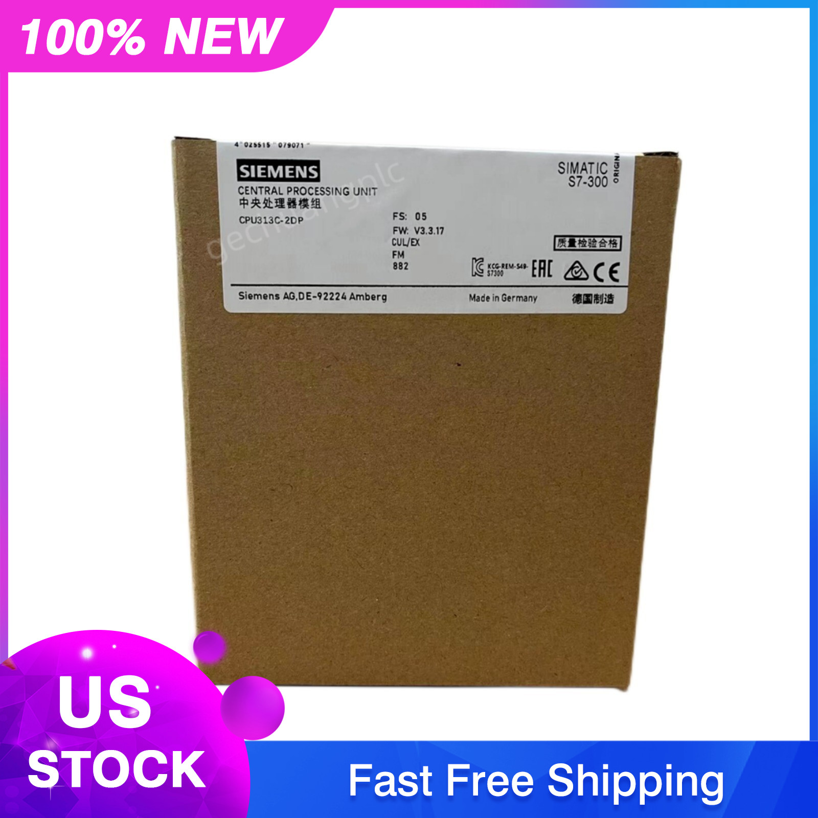 New Siemens 6ES7340-1AH02-0AE0 6ES7 340-1AH02-0AE0 SIMATIC S7-300, CP 340