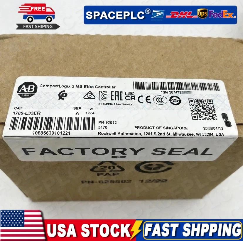 New Sealed AB 1769-L33ER /A CompactLogix 2MB ENet Controller Free Shipping