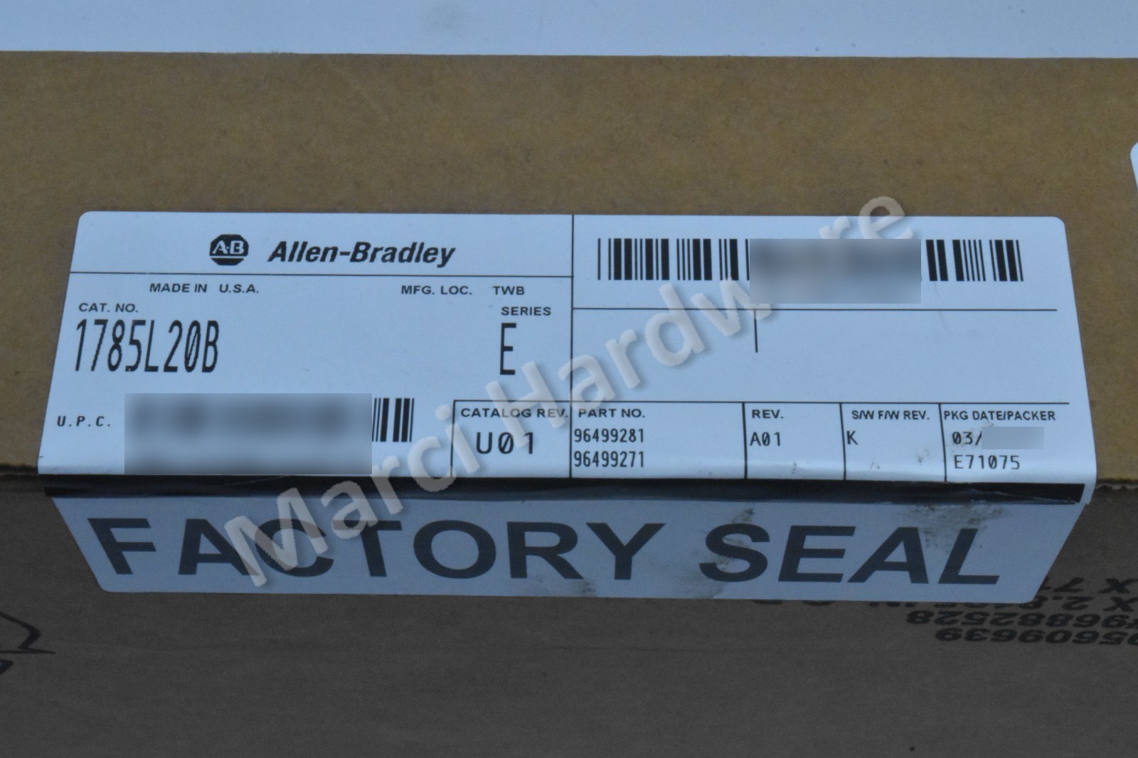 SEALED Allen Bradley 1785-L20B Ser E PLC-5/20 16K Word SRAM 1785-L20B/E