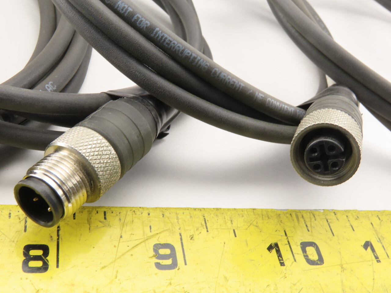 M12 Female Straight 4Pin Connector Aviation Socket Electrical Cable 1M Lot of 4