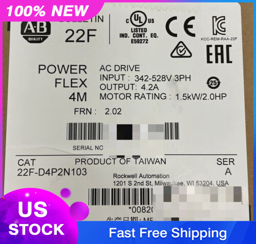 1PC NEW AB 22F-D4P2N103 PowerFlex 4M AC 22FD4P2N103 Drive Fast Shipping