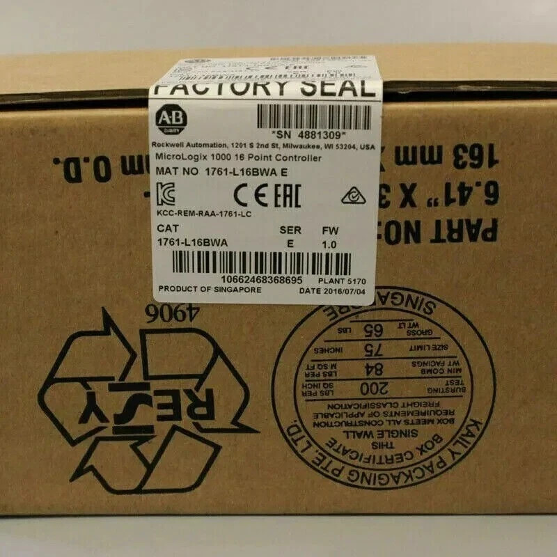 NEW Allen-Bradley 1761-L16BWA /E MicroLogix1000 16 Point Controller 1761-L16BWA