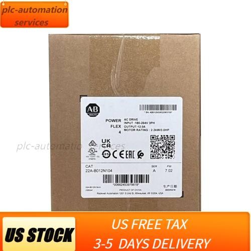 Factory Sealed Allen-Bradley 22A-B012N104 /A Powerflex 4 AC Drive US Free Tax