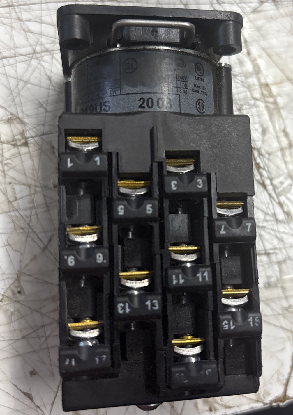 SQUARE D CLASS 9003 ROTARY CAM SWITCH K2K0019US 2 Pole