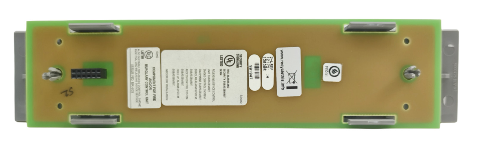 Edwards EST 3-LRMF S30000 3KAM Burglary Control Unit BK-852 140385 Filter Blank