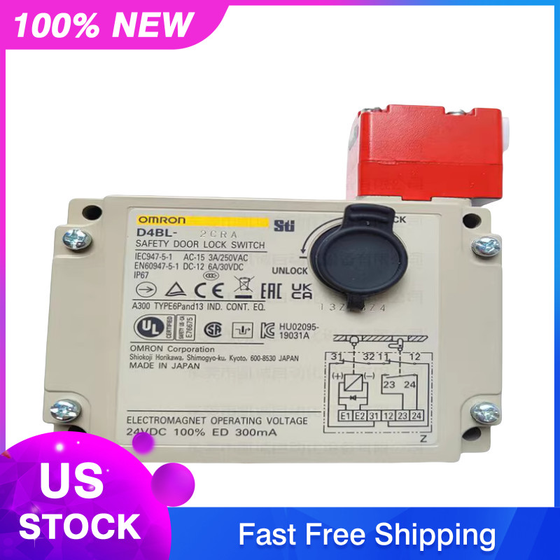 1PC Omron D4BL-2CRA Guard Lock Safety door Switch D4BL2CRA Fast Delivery