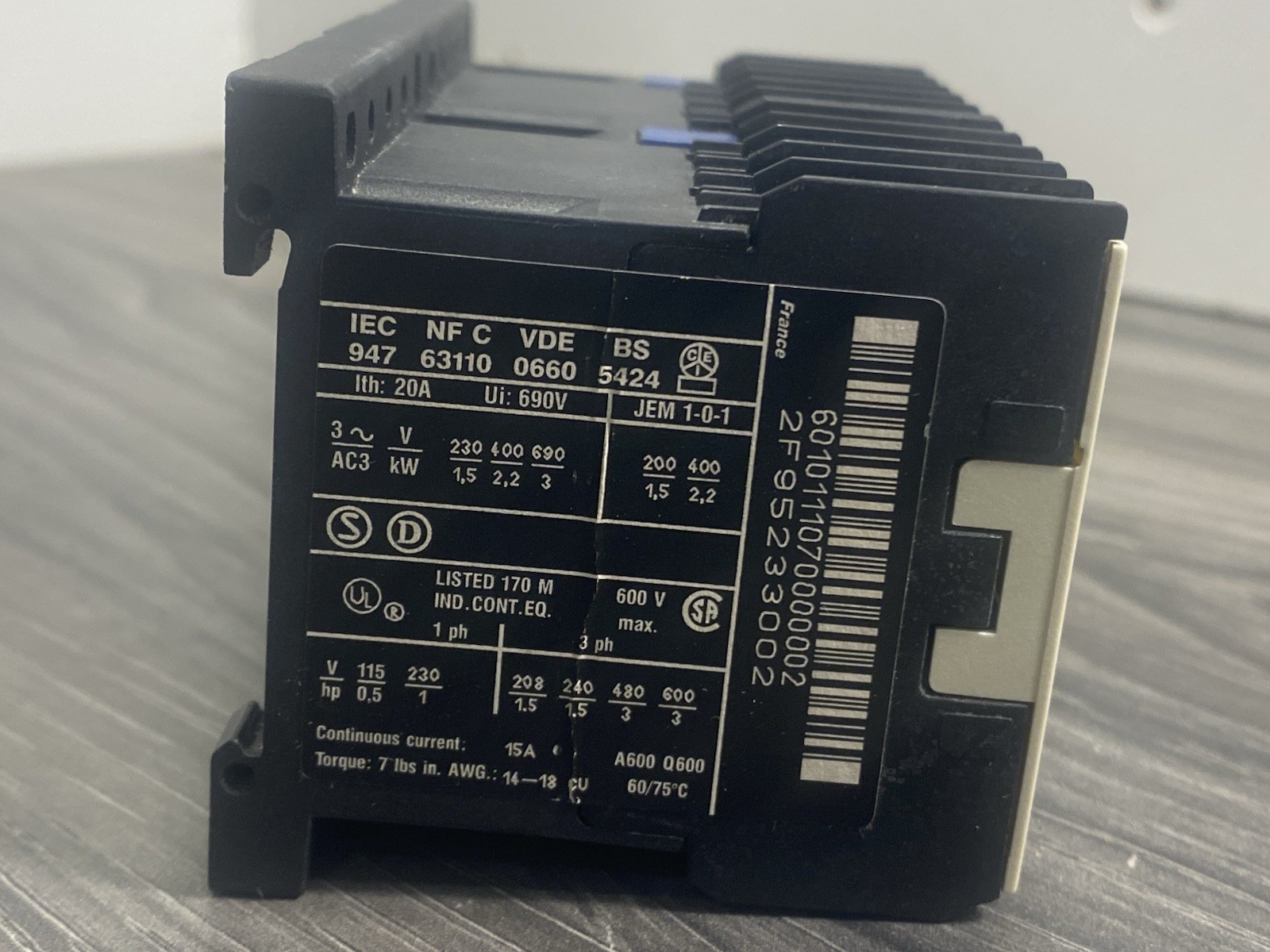 Telemecanique LC2K0601 Reversing Contactor 110V AC 50/60Hz 20Amp 3-Phase – USA
