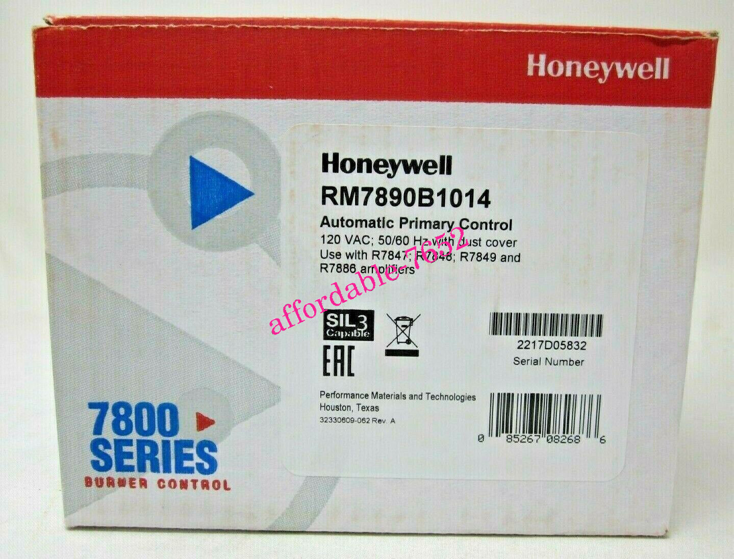 NEW Honeywell RM7890 B 1014 Automatic Primary Control Module DHL or FedEx