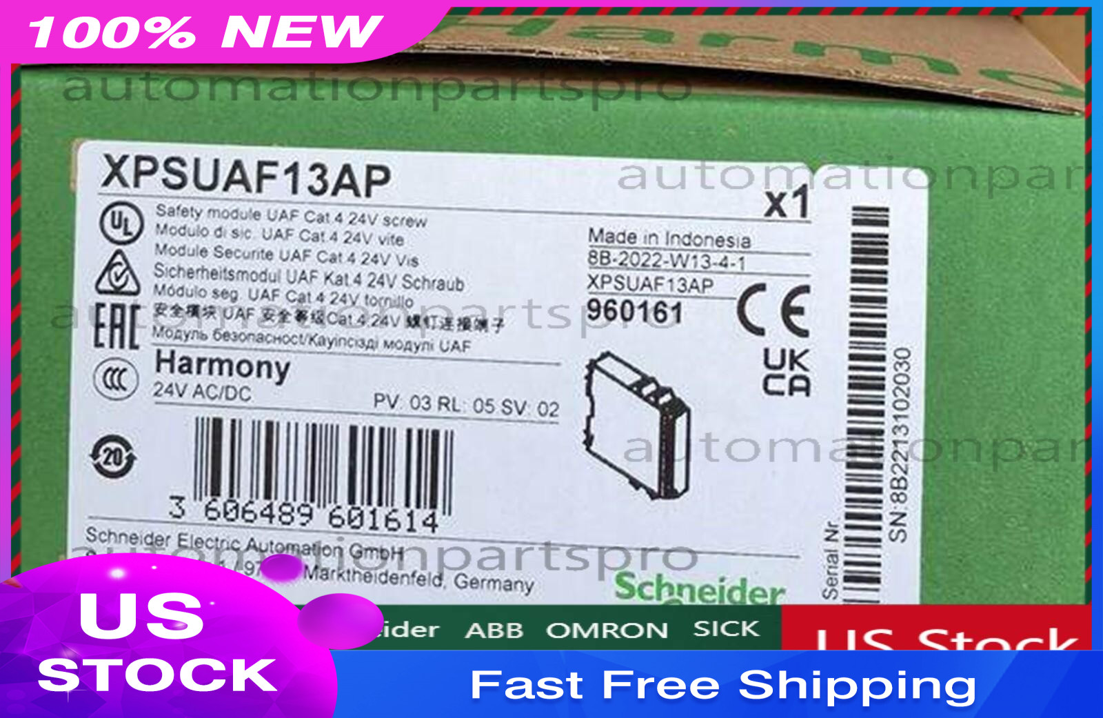 NEW Schneider Safety relay XPSUAF13AP US Free TAX