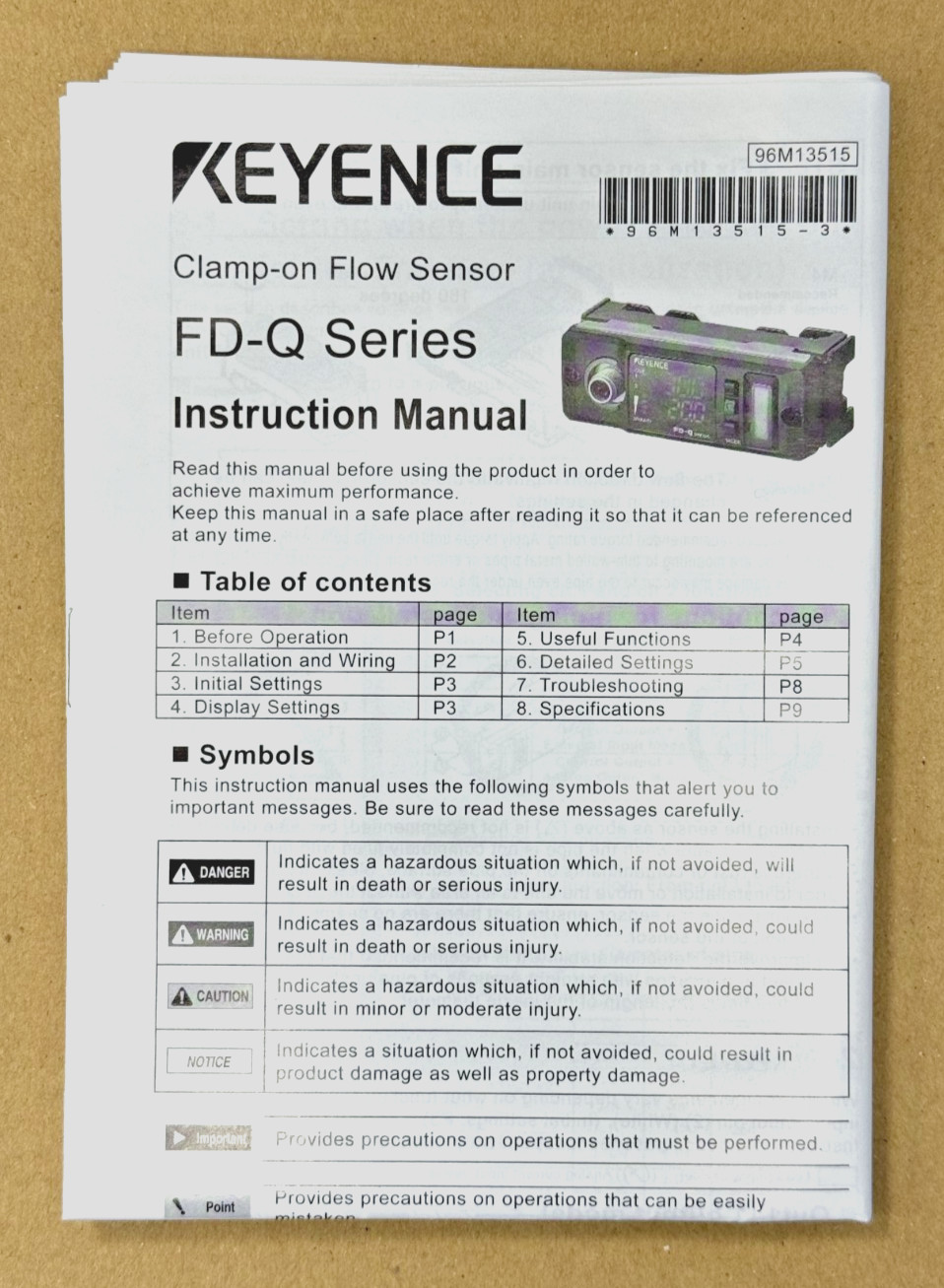 KEYENCE FD-Q50C Clamp-On Flow Sensor Main Unit 40A/50A Type