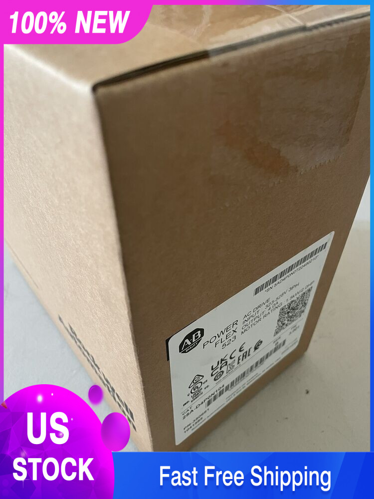 New Sealed Allen-Bradley 25A-D4P0N104 Ser B PowerFlex 523 AC Drive 1.5kW 2.0HP