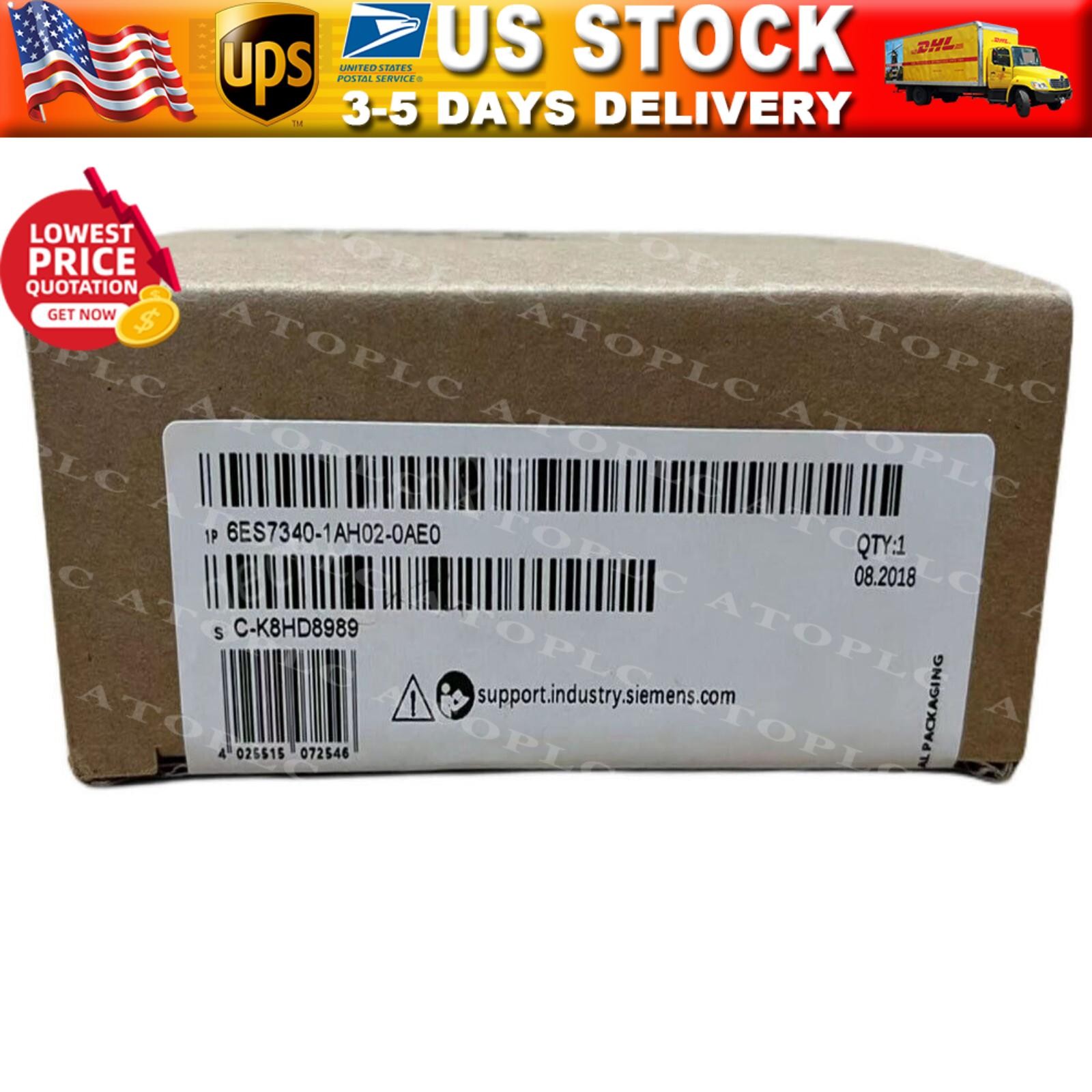 New Siemens 6ES7340-1AH02-0AE0 6ES73401AH020AE0 SIMATIC S7-300, CP 340