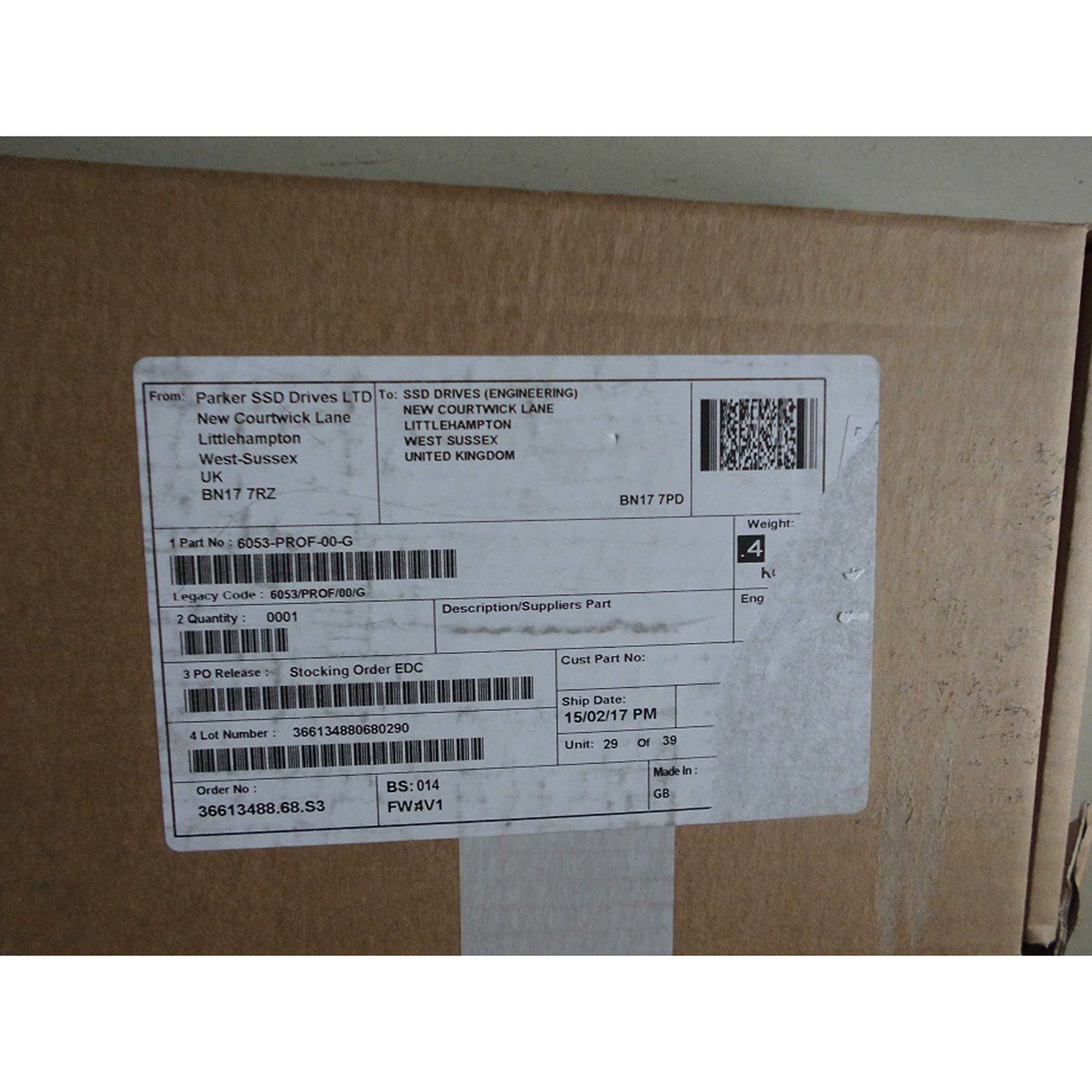 1PC new parker 6053-PROF-00-G Inverter communication board Free ship #YP1