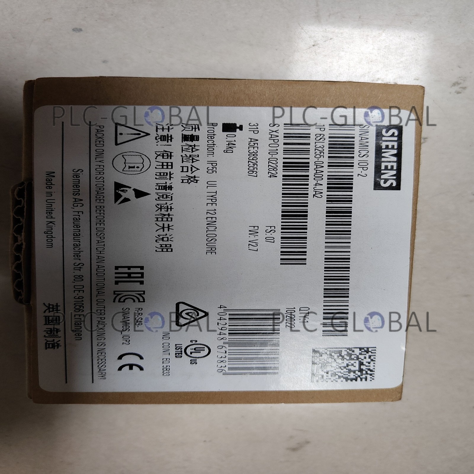 1PC New Siemens 6SL3255-0AA00-4JA2 With Warranty US Stock Local Shipping