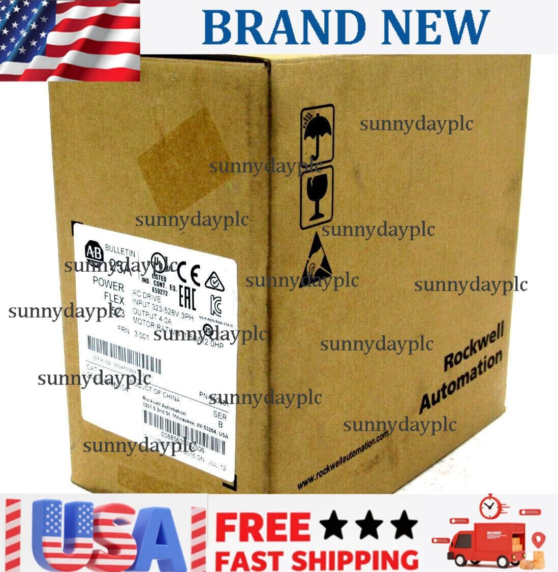 NEW ALLEN BRADLEY 25A-D4P0N104 AC DRIVE POWER FLEX 523 SERIES B 25AD4P0N104
