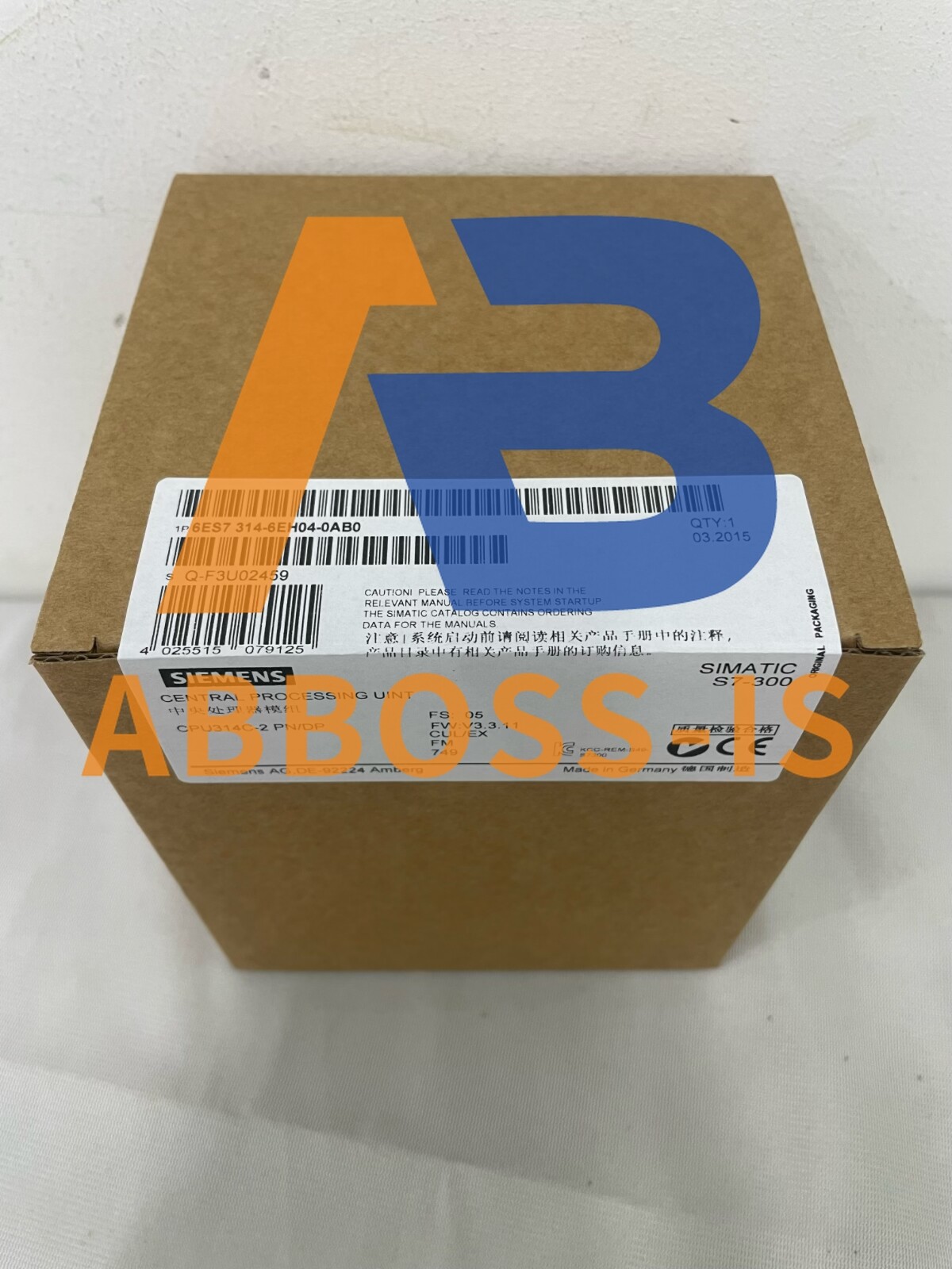 Siemens New In Box Module 6ES7314-6EH04-0AB0 6ES7314-6EH04-0AB0 By DHL/UPS