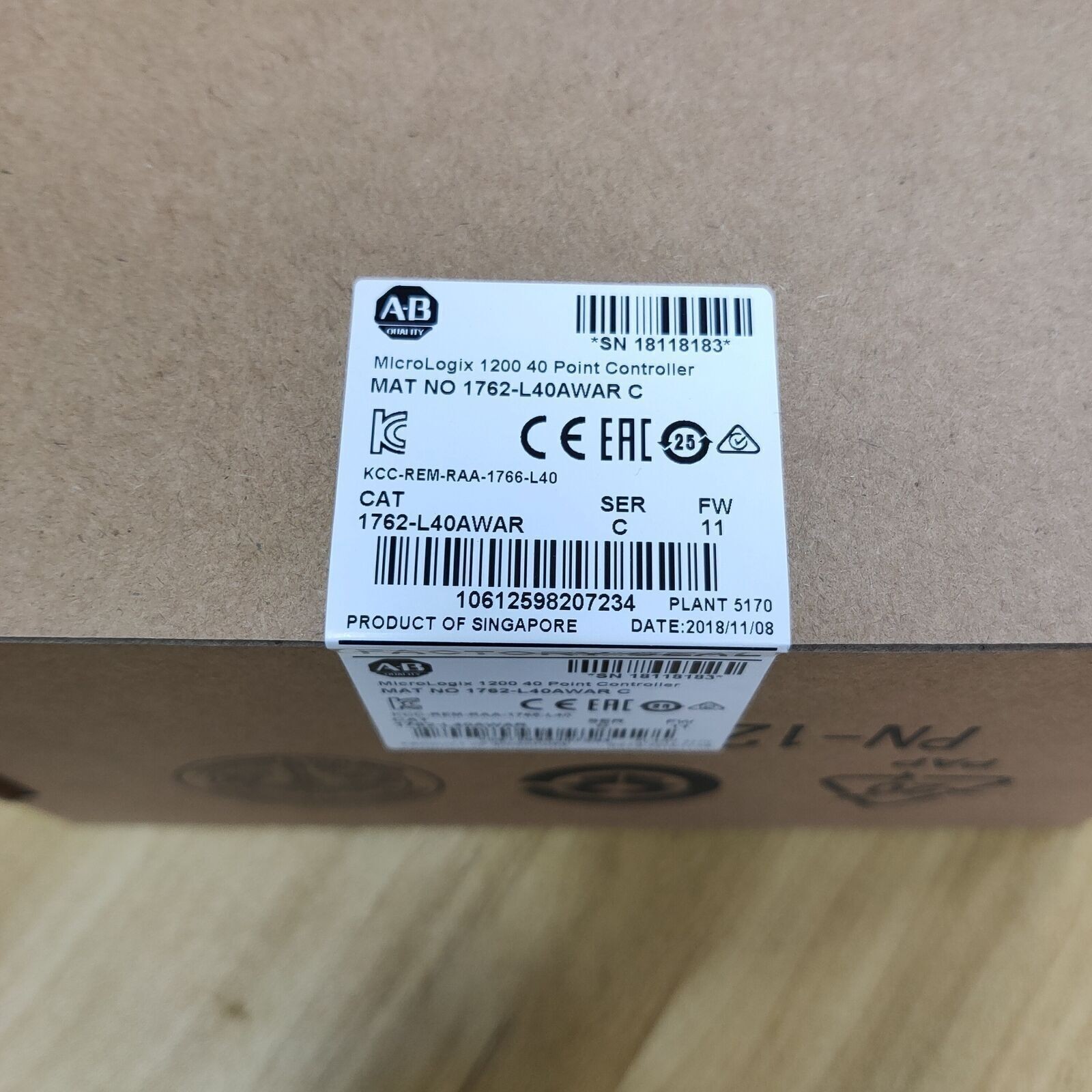 Sealed NEW PLC 1762-L40AWAR Ser C MicroLogix 1200 Controller Free Shipping