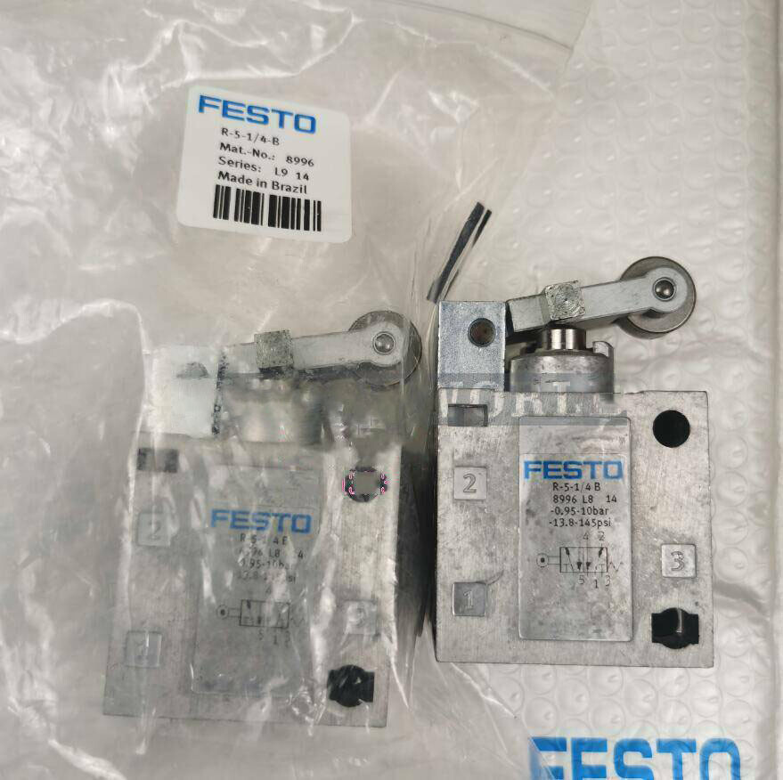 Festo R-5-1/4-B 8996 Roller Lever Valve New One Free Shipping R51/4B