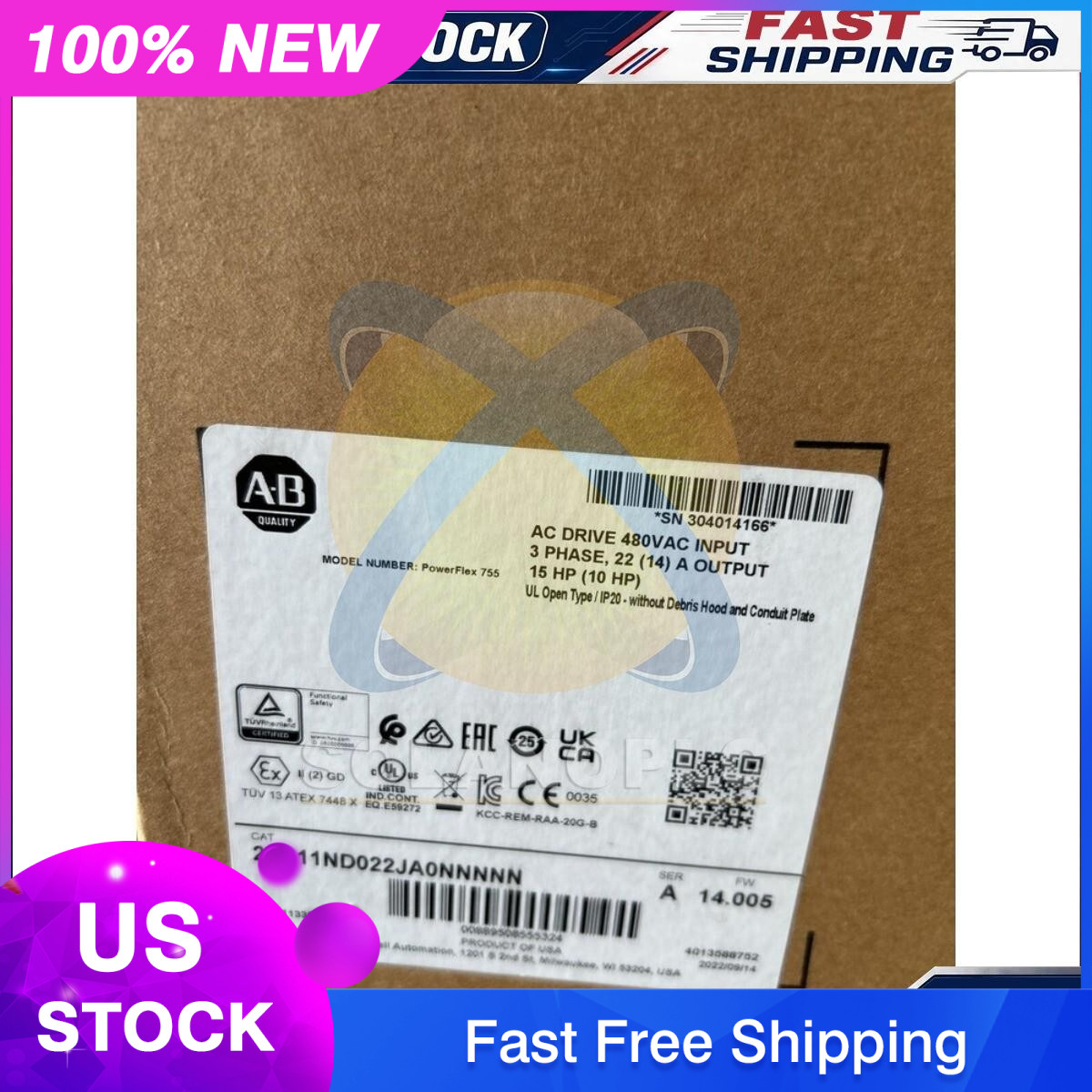 NEW Allen-Bradley 20G11ND022JA0NNNNN PowerFlex 755 AC Drive