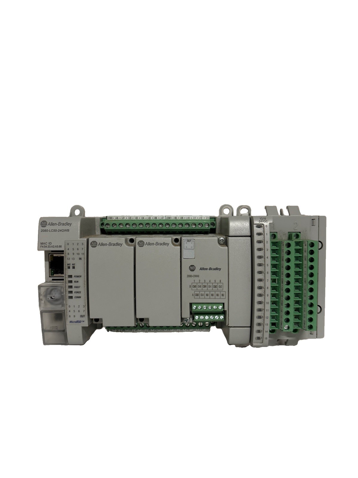 Allen-Bradley 2080-LC50-24QWB Micro850 EtherNet/IP Controller & 2085-ECR Module