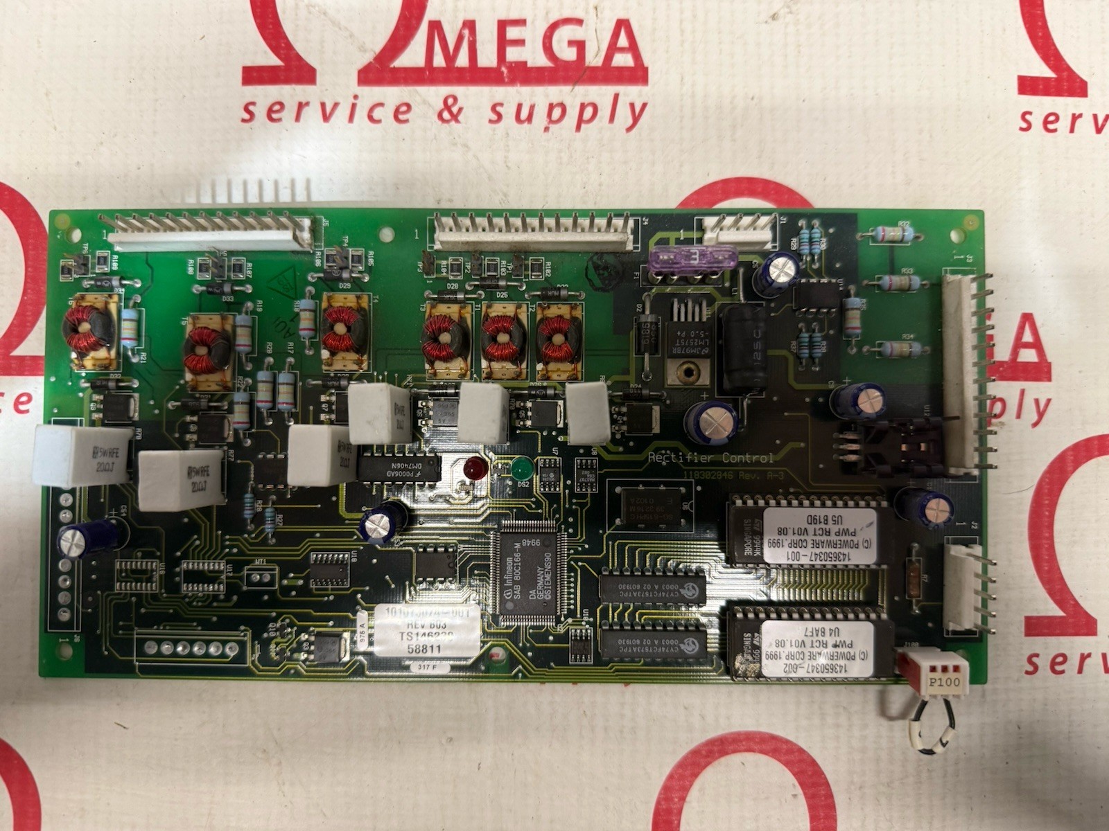 Powerware / Exide 101073074-001 Rev B03 Rectifier Control Board PCB Assembly