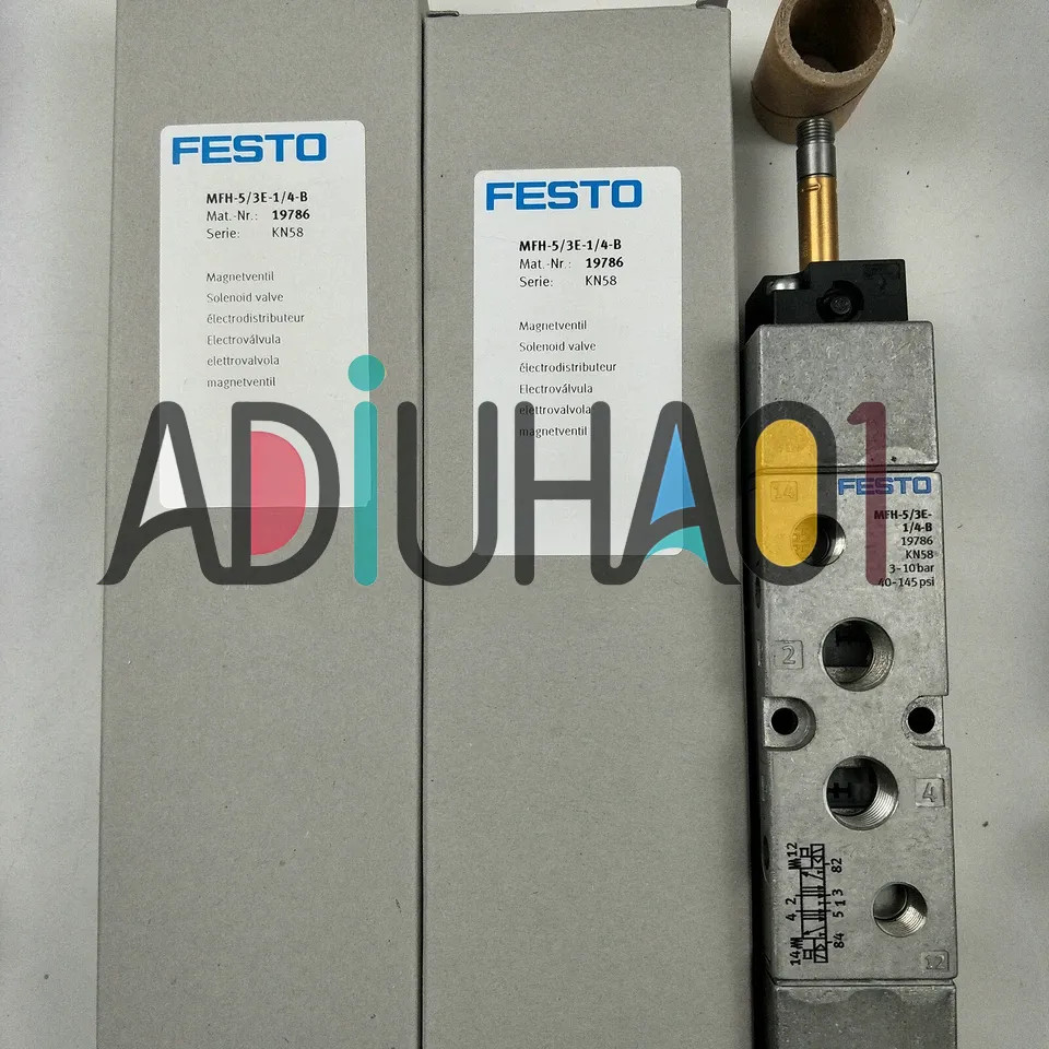 1PCS New Festo MFH-5/3E-1/4-B 19786 Solenoid Valve