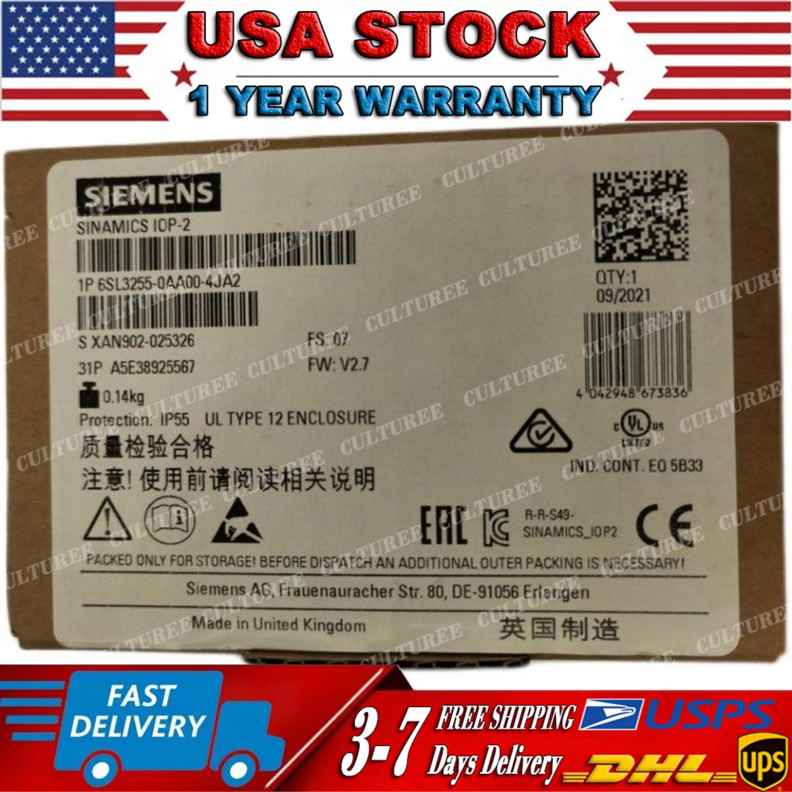 New Siemens 6SL3255-0AA00-4JA2 6SL32550AA004JA2 G Intelligent Operator Panel