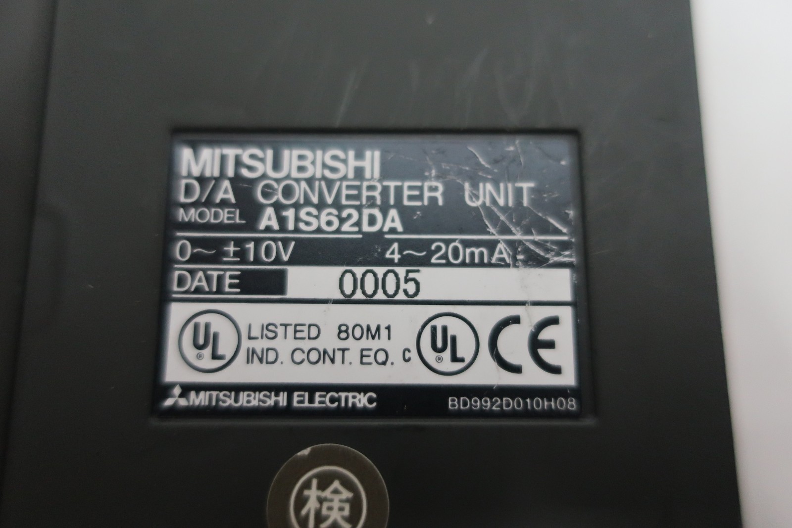Mitsubishi A1S62DA Convertor Unit Programmable Module