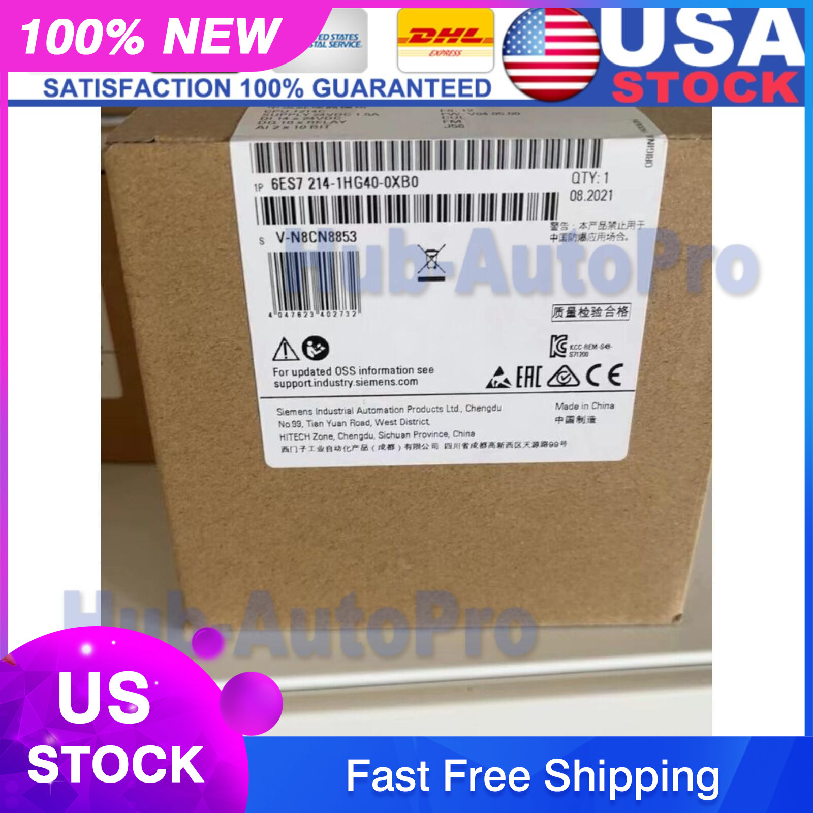 New Siemens 6ES7214-1HG40-0XB0 6ES72141HG400XB0 SIMATIC S7-1200 CPU 1214C