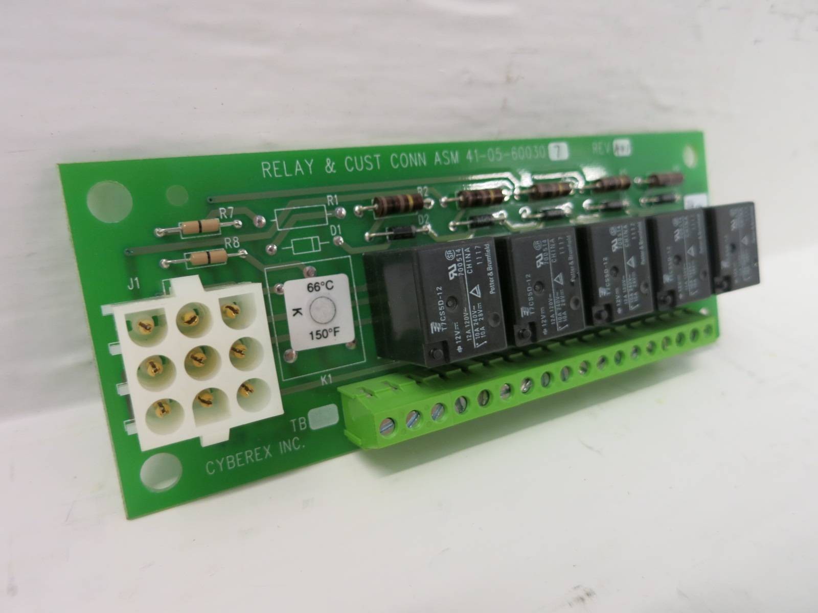 Cyberex 41-05-600307 Rev A01 Relay & CUST CONN ASM Board PLC Card Module