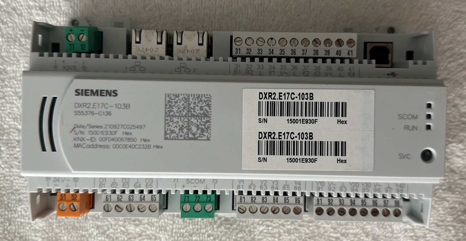 Siemens DXR2.E17C-103B automation BACnet/IP 24V 70VA
