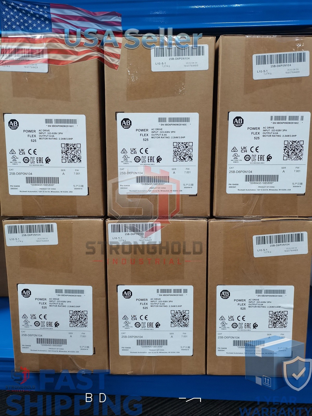 1PC New in box 25B-D6P0N104 Allen-Bradley USA STOCK