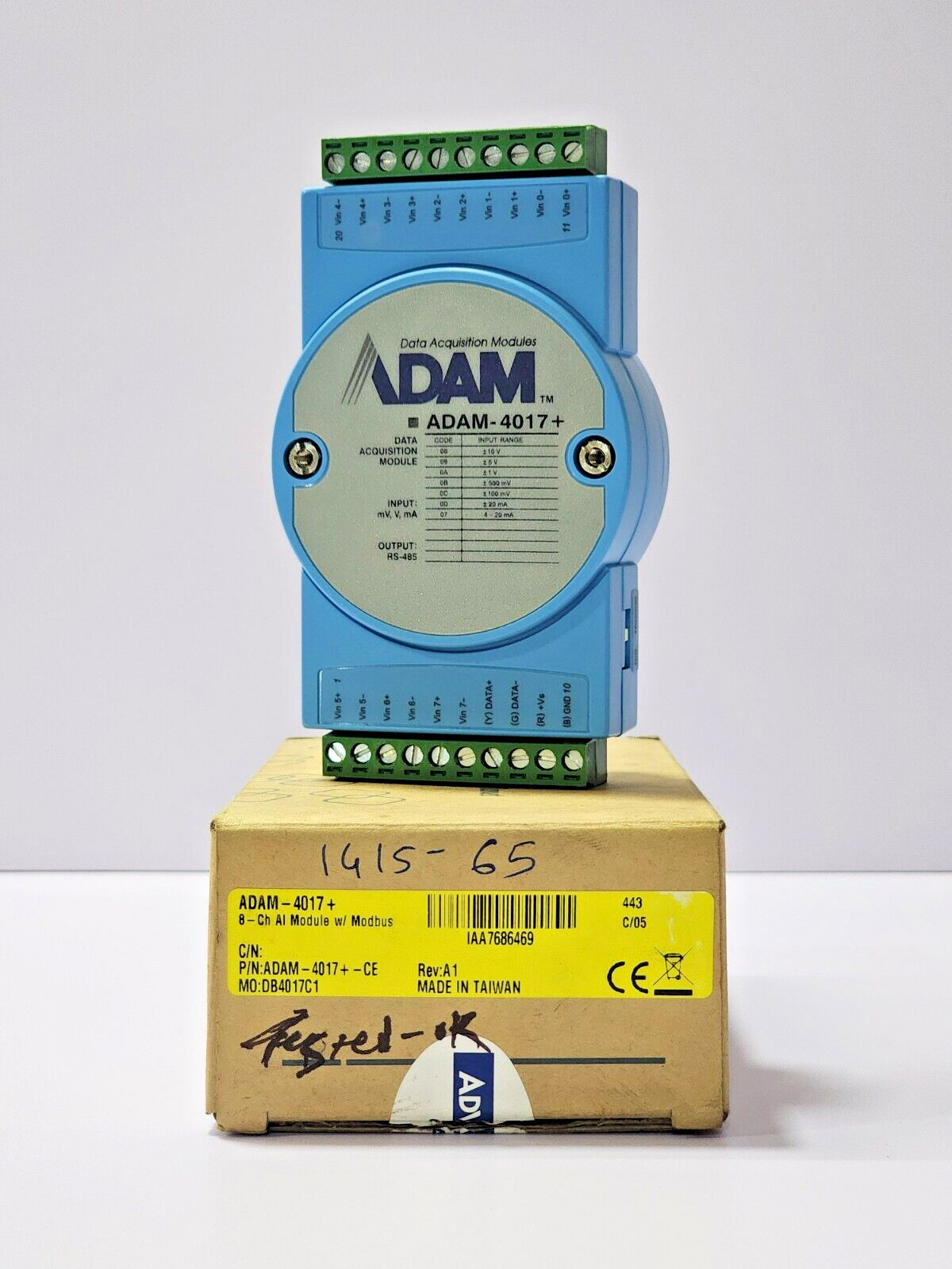 ADVANTECH ADAM 4017+ DATA ACQUISITION MODULE 8AI MODBUS RS-485 REMOTE I/O