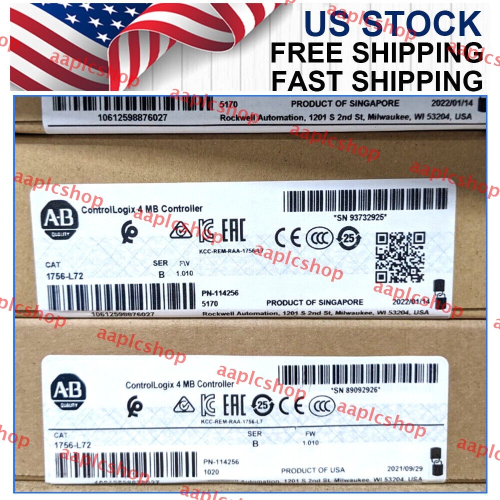 NEW PLC 1756-L72 ControlLogix PLC Processor Module FREE SHIPPING